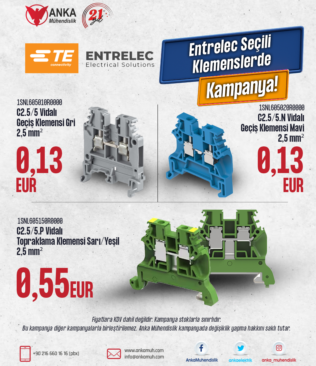 TE Entrelec Klemens Kampanyası| Anka Mühendislik